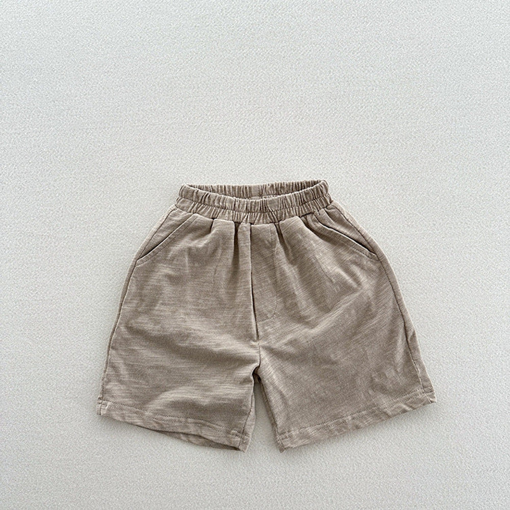 MyKids-USA® Unisex Casual Solid Color Cotton Shorts