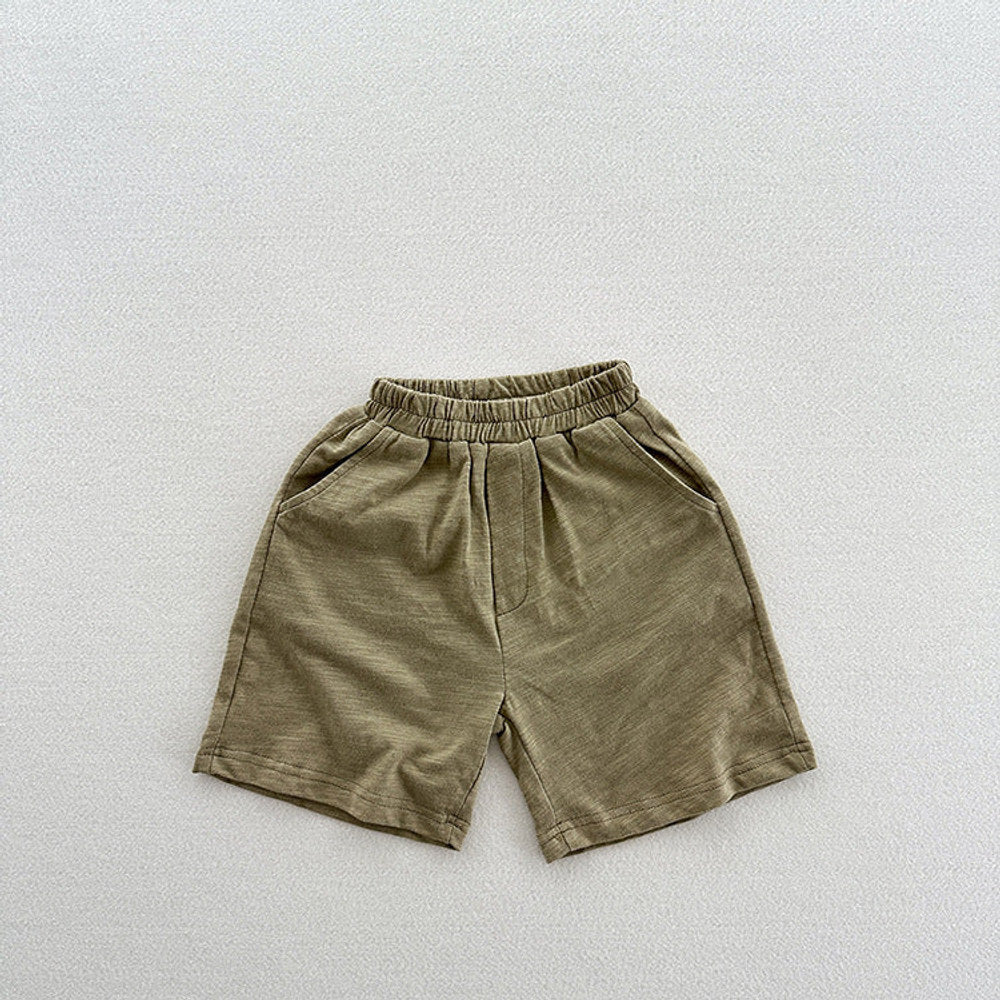 MyKids-USA® Unisex Casual Solid Color Cotton Shorts