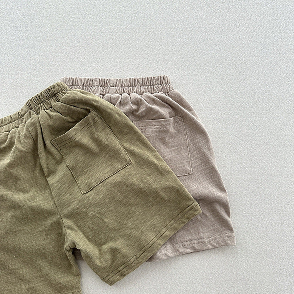 MyKids-USA® Unisex Casual Solid Color Cotton Shorts