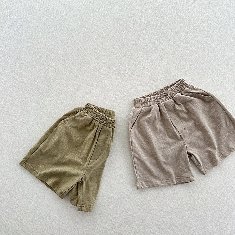 MyKids-USA® Unisex Casual Solid Color Cotton Shorts