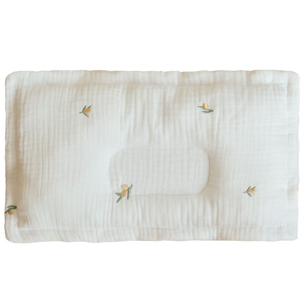 MyKids-USA® Children Molded Pillow, Breathable And Soft Gauze Cotton With Embroidery All-Season Universal Baby Pillow