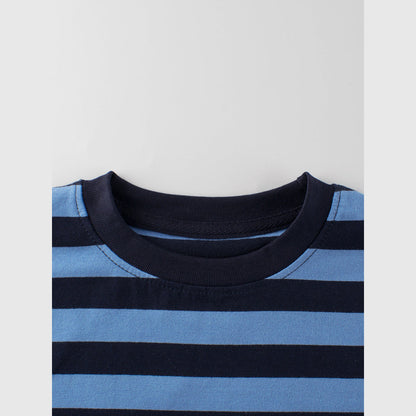 MyKids-USA® Children Boys And Girls’ Casual Striped Loose Short Sleeves T-Shirt In European And American Style For