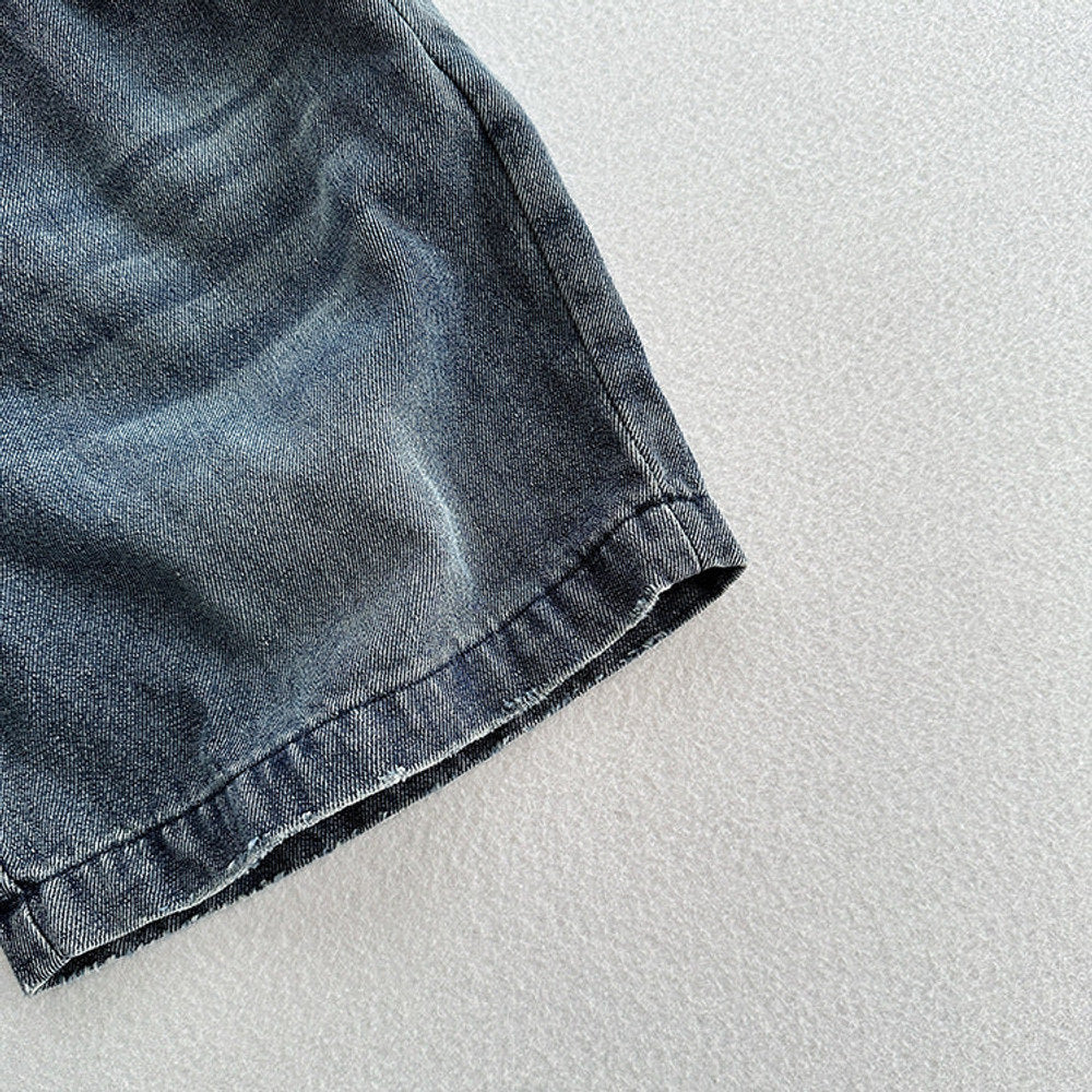 MyKids-USA® Unisex Street Fashion Cool And Casual Distressed Denim Shorts With A Soft And Thin Fabric