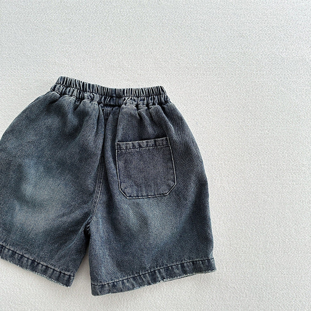 MyKids-USA® Unisex Street Fashion Cool And Casual Distressed Denim Shorts With A Soft And Thin Fabric