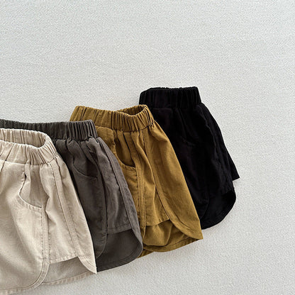 MyKids-USA® Unisex Casual Solid Color Cotton Shorts