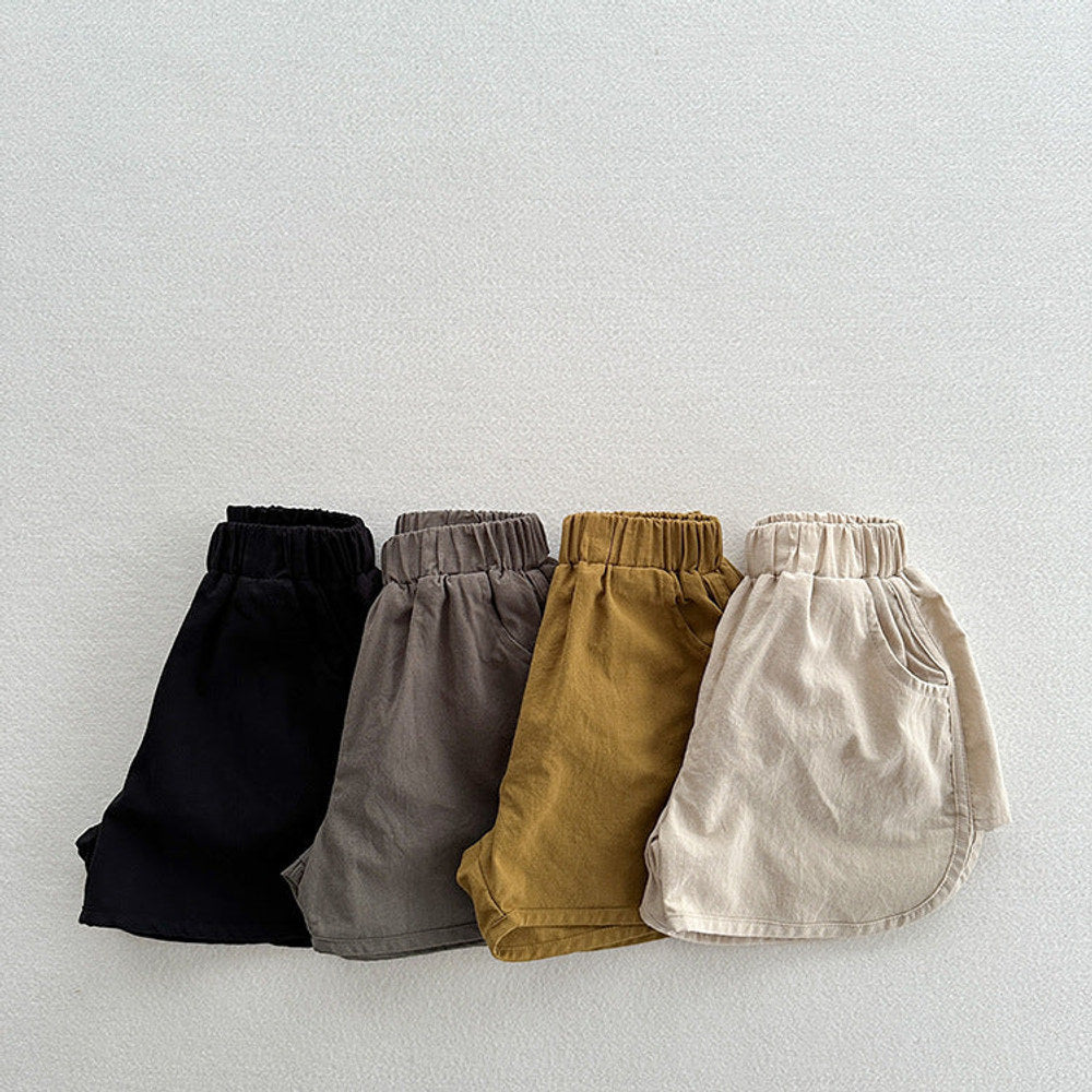 MyKids-USA® Unisex Casual Solid Color Cotton Shorts