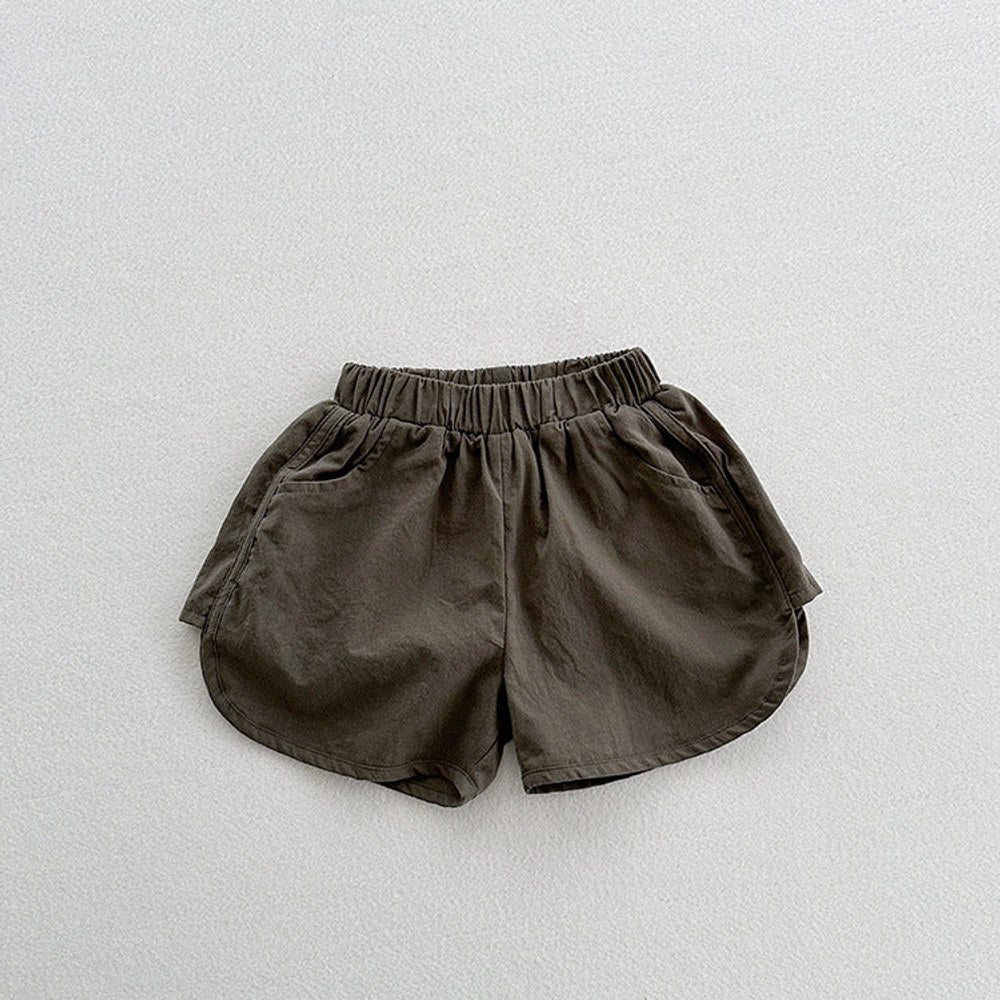 MyKids-USA® Unisex Casual Solid Color Cotton Shorts