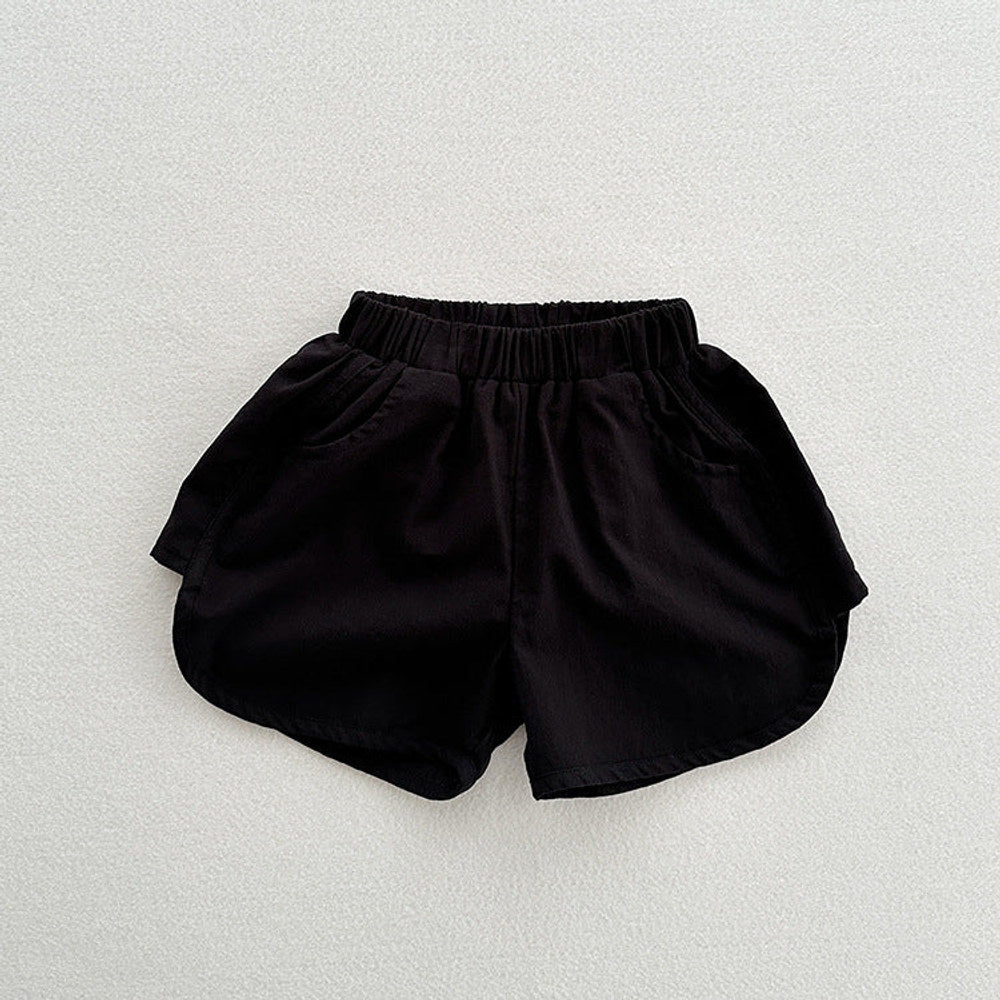 MyKids-USA® Unisex Casual Solid Color Cotton Shorts