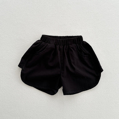 MyKids-USA® Unisex Casual Solid Color Cotton Shorts