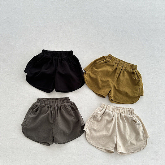 MyKids-USA® Unisex Casual Solid Color Cotton Shorts