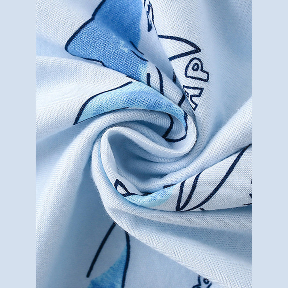 MyKids-USA® Baby Kids Unisex Marine Sharks Animals Cartoon Pattern Short Sleeves T-Shirt And Shorts Casual Clothing Set