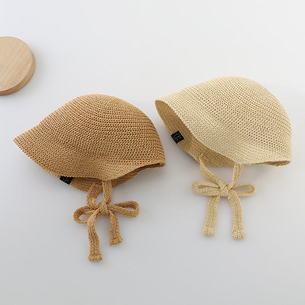 MyKids-USA® Summer Trendy Straw Hat For Girls, Baby Girl Sun Hat, Thin And Hollowed-Out Design Fisherman Hat
