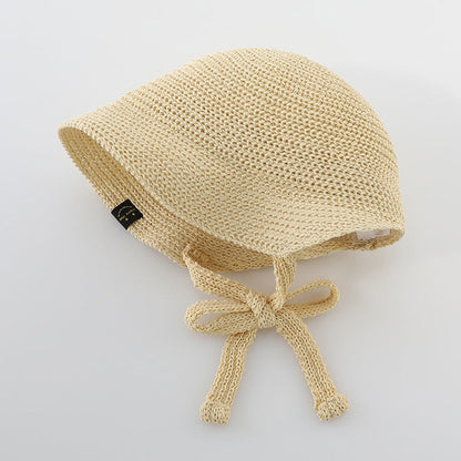 MyKids-USA® Summer Trendy Straw Hat For Girls, Baby Girl Sun Hat, Thin And Hollowed-Out Design Fisherman Hat