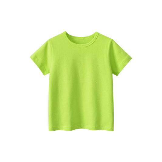 MyKids-USA® Hot Selling Baby Kids Unisex Solid Color Green T-Shirt In European And American Style