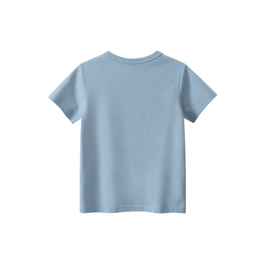 MyKids-USA® Boys’ Cartoon Pixel Crocodile Pattern T-Shirt In European And American Style