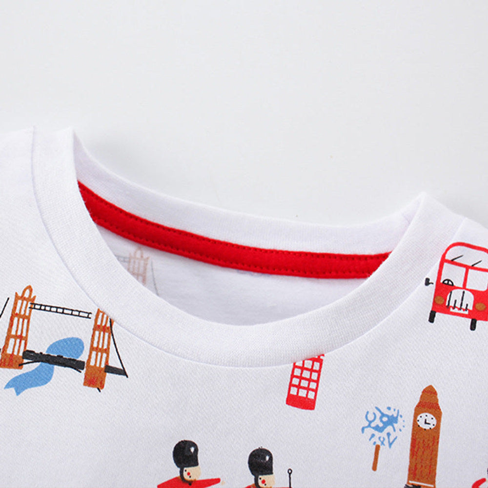 MyKids-USA® Baby Kids Boys Cartoon Royal Guard Pattern T-Shirt And Short Clothing Set