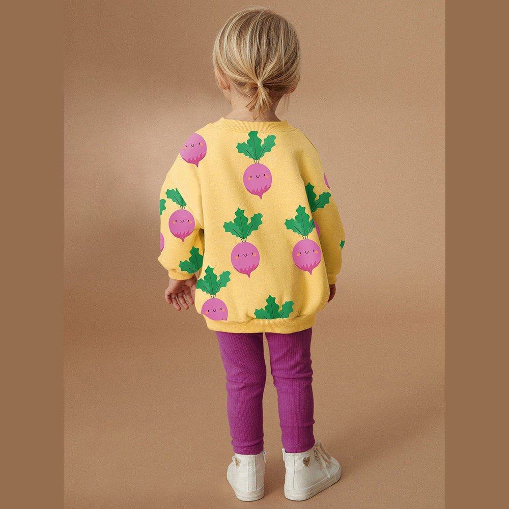 MyKids-USA® Girls Cute Turnip Cartoon Pattern Long Sleeves Top Sweatshirt And Pants Clothing Set