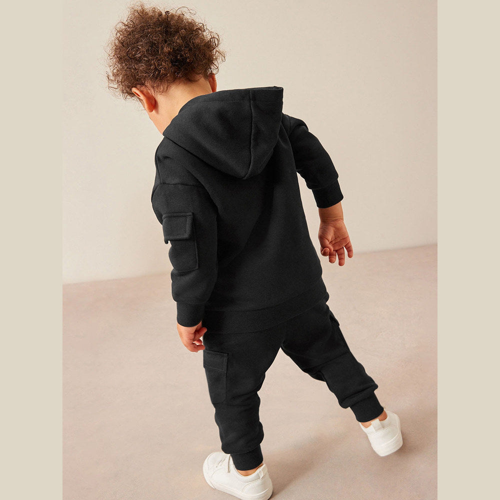 MyKids-USA® High Quality Boys Truck Logo Long Sleeves Top Pullover Hoodie And Pants Clothing Set