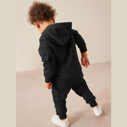 MyKids-USA® High Quality Boys Truck Logo Long Sleeves Top Pullover Hoodie And Pants Clothing Set