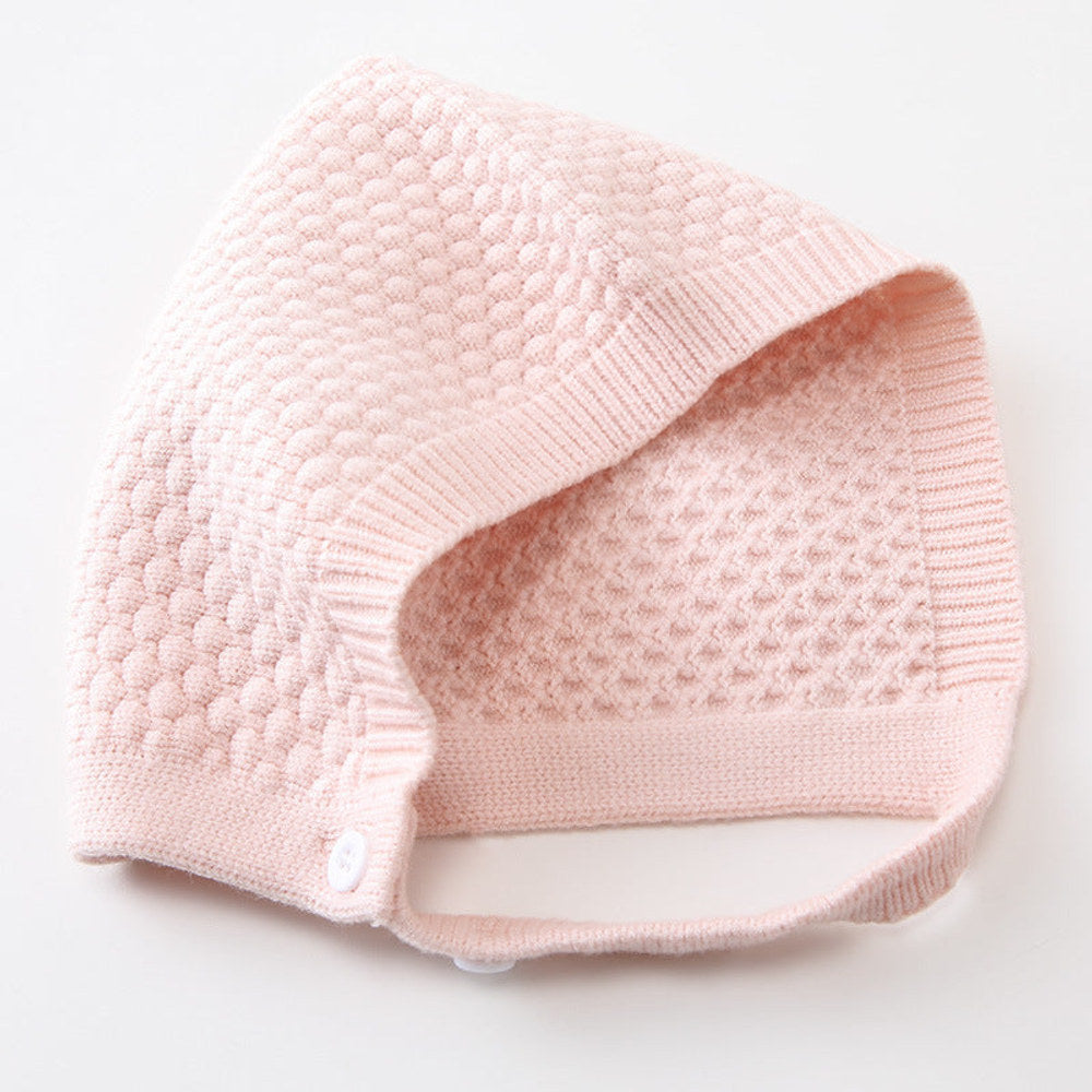 MyKids-USA® Design Baby Girls Solid Color Long Sleeves Hollow Out Big Collar Knitted bodysuit And Hat