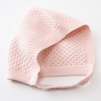MyKids-USA® Design Baby Girls Solid Color Long Sleeves Hollow Out Big Collar Knitted bodysuit And Hat
