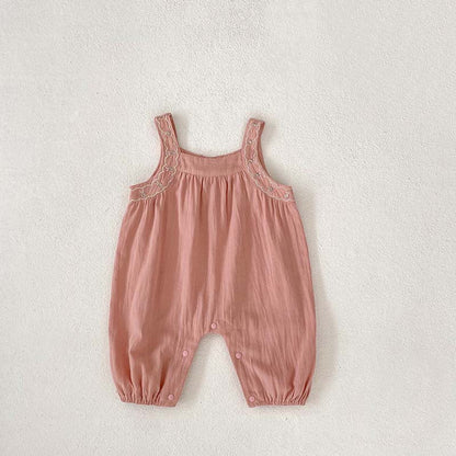 MyKids-USA® Baby Girls Floral Print Long Sleeves Top And Pink Strap Overalls Romper Clothing