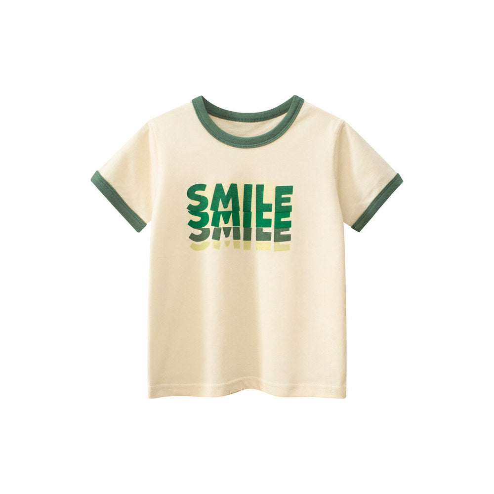 MyKids-USA® Boys’ Letters Print T-Shirt In European And American Style