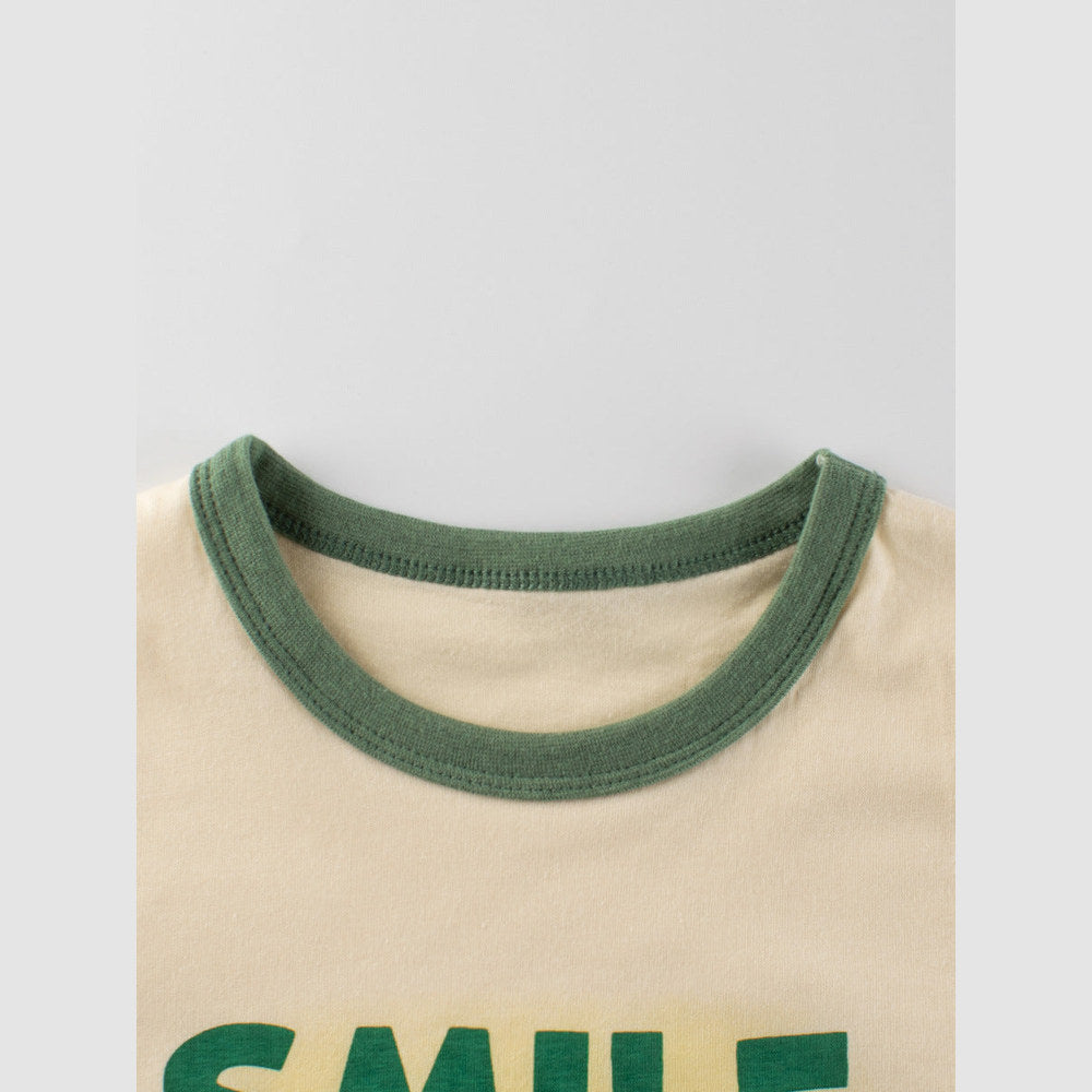 MyKids-USA® Boys’ Letters Print T-Shirt In European And American Style