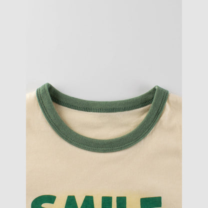MyKids-USA® Boys’ Letters Print T-Shirt In European And American Style