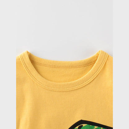 MyKids-USA® Boys’ Cartoon Dinosaur Pattern T-Shirt In European And American Style