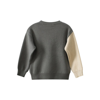 MyKids-USA® Baby Girls Kids Cute Cat Pattern Crew Neck Long Sleeves Knitted Sweatshirt Pullover