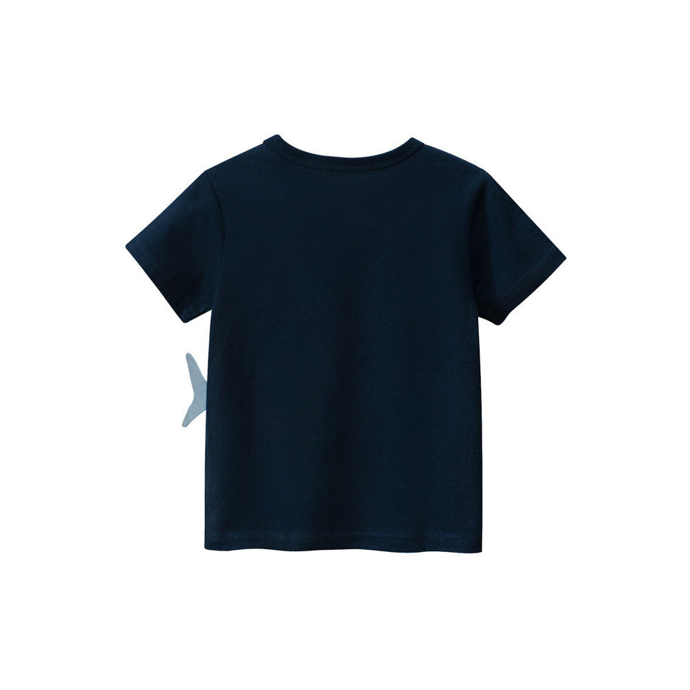 MyKids-USA® Boys’ Cartoon Baby Shark Pattern T-Shirt In European And American Style