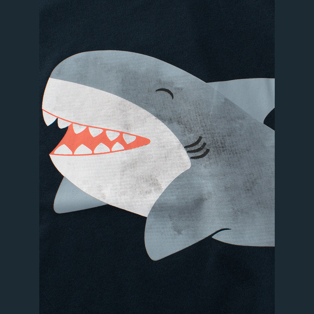 MyKids-USA® Boys’ Cartoon Baby Shark Pattern T-Shirt In European And American Style