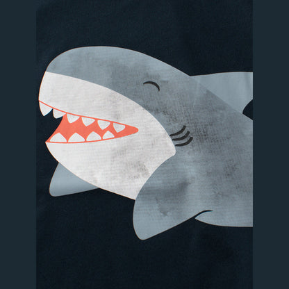 MyKids-USA® Boys’ Cartoon Baby Shark Pattern T-Shirt In European And American Style