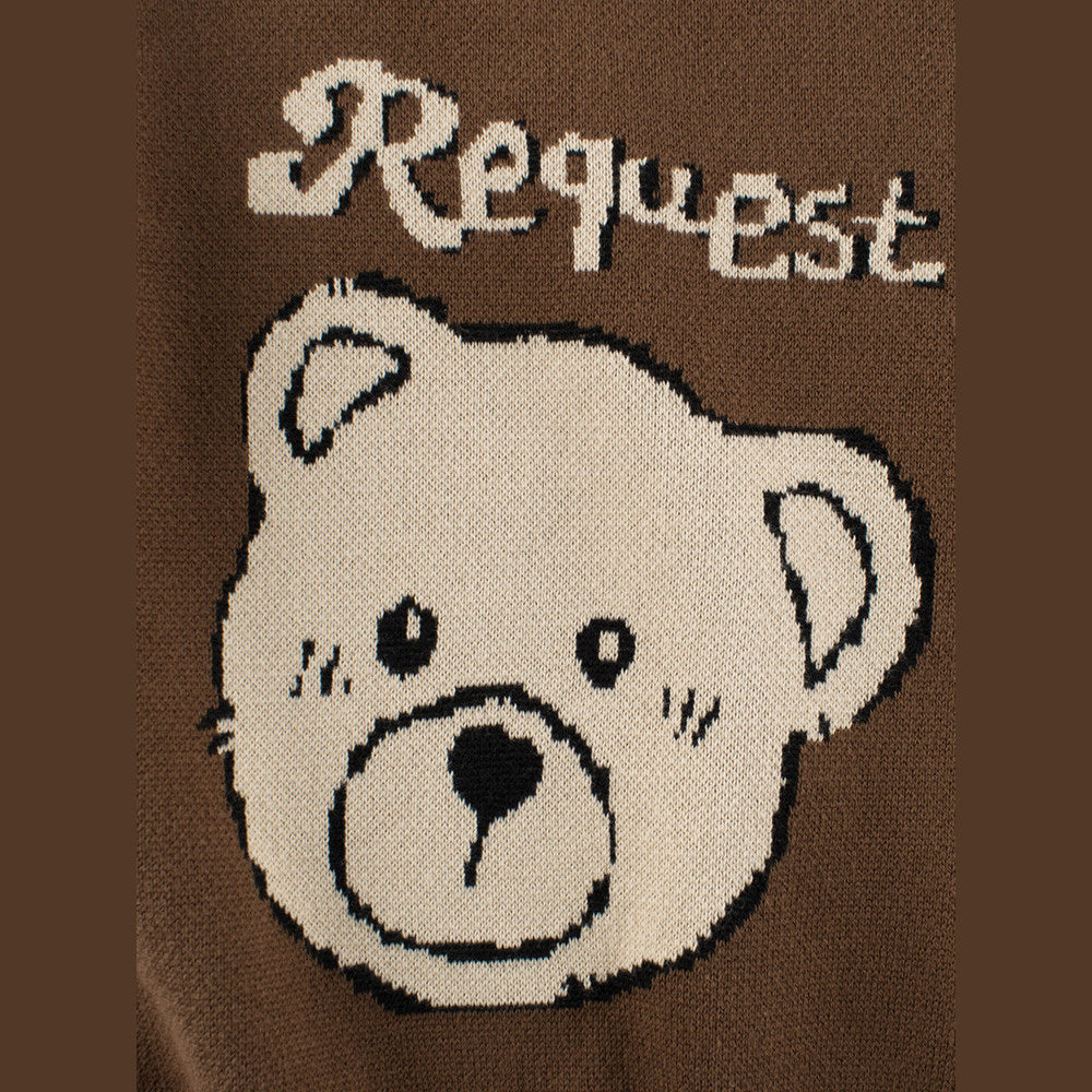 MyKids-USA® Baby Girls Kids Cute Teddy Bear Pattern Crew Neck Long Sleeves Knitted Sweatshirt Pullover