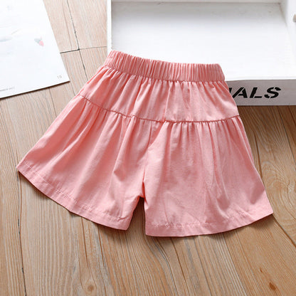 MyKids-USA® Kids Girls Thin Soft Breathable Bows Attached Casual Shorts