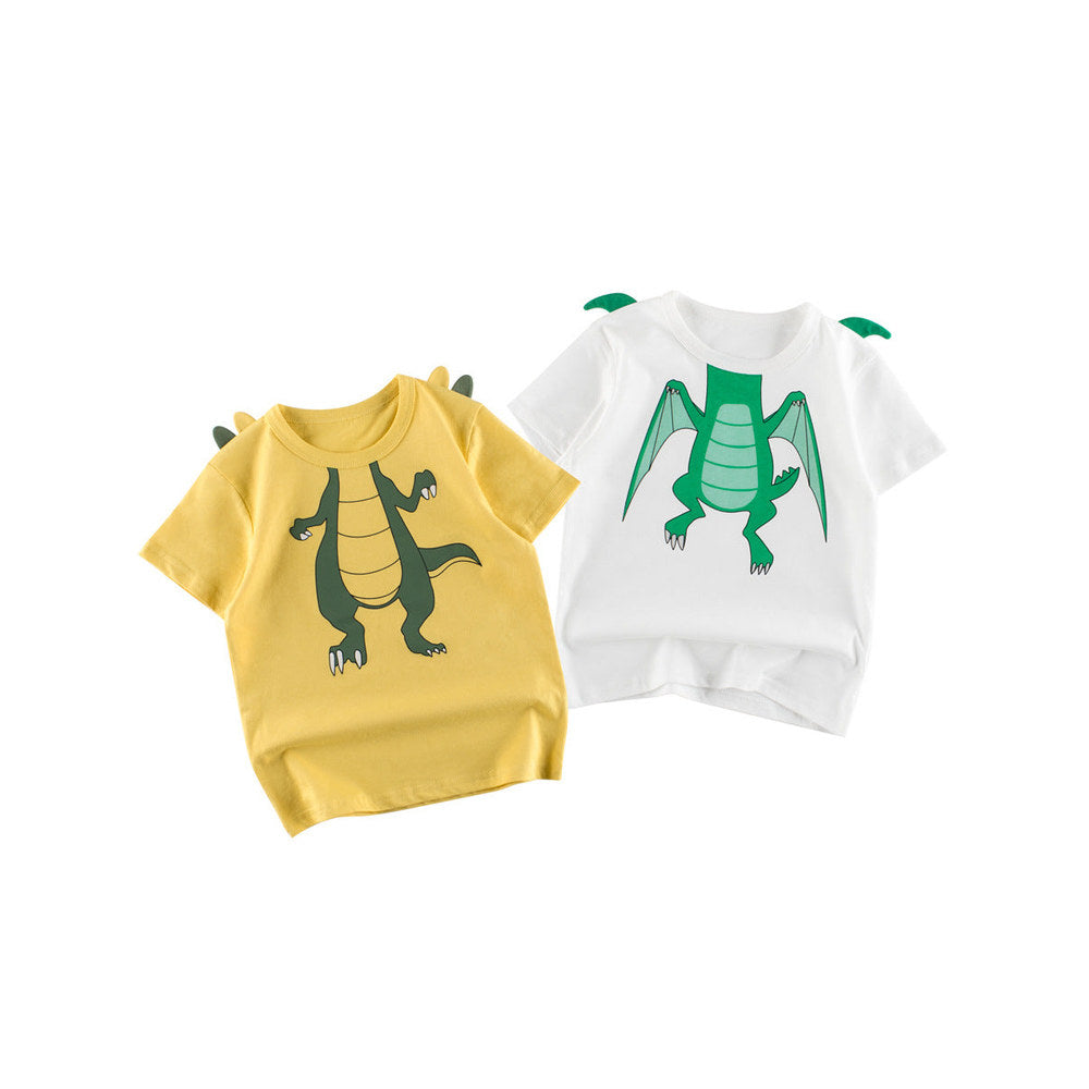 MyKids-USA® Boys’ Cartoon Dragon Pattern T-Shirt In European And American Style