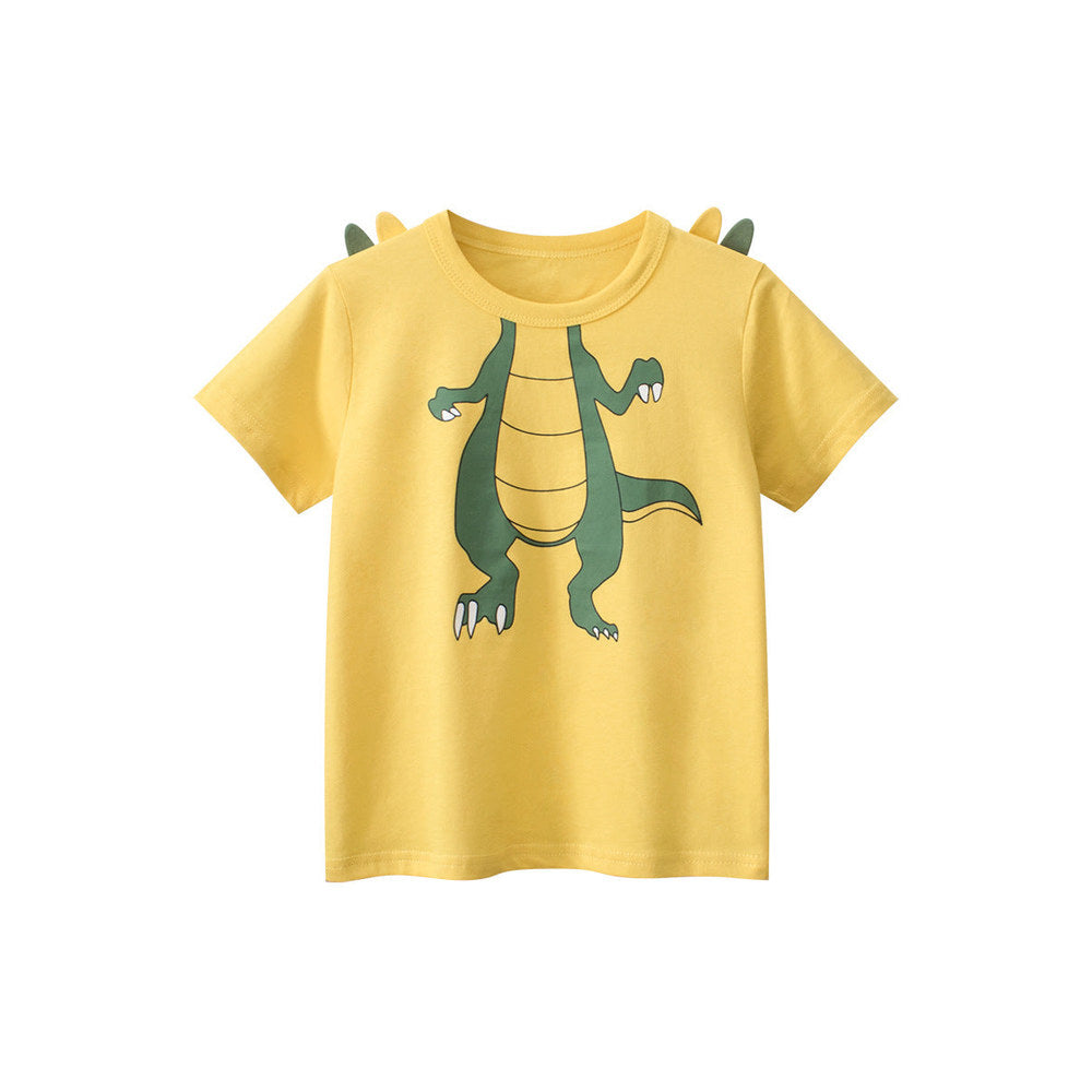 MyKids-USA® Boys’ Cartoon Dragon Pattern T-Shirt In European And American Style