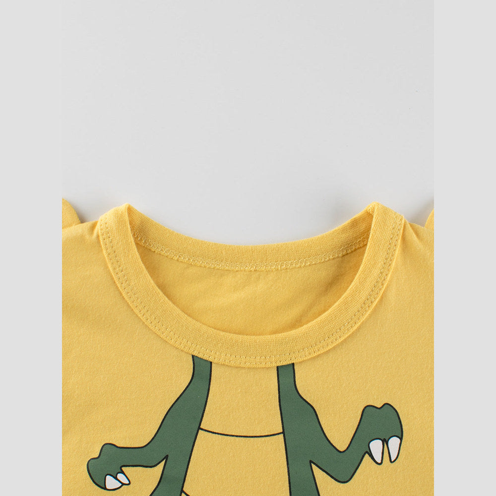 MyKids-USA® Boys’ Cartoon Dragon Pattern T-Shirt In European And American Style