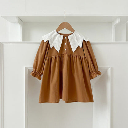 MyKids-USA® Design Color Patchwork Baby Kids Girls Bat-Wings Shaped Collar bodysuit or Dress – Princess Sister Matching