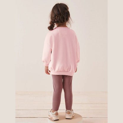 MyKids-USA® Girls Cartoon Dancers Pattern Long Sleeves Crew Neck Top Sweatshirt And Pants Clothing Set