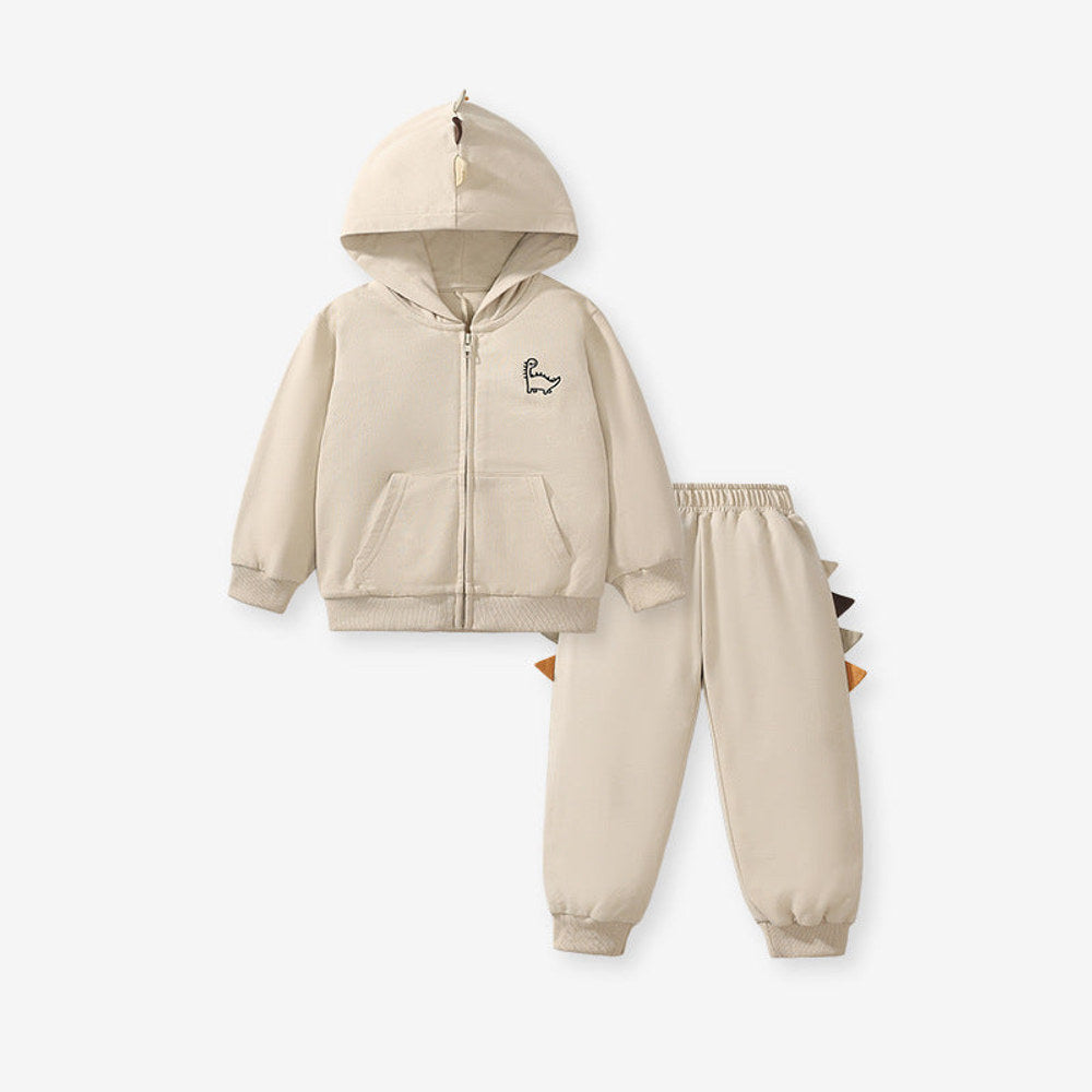 MyKids-USA® High Quality Boys Dinosaur Design Long Sleeves Top Zip-Up Hoodie And Pants Clothing Set