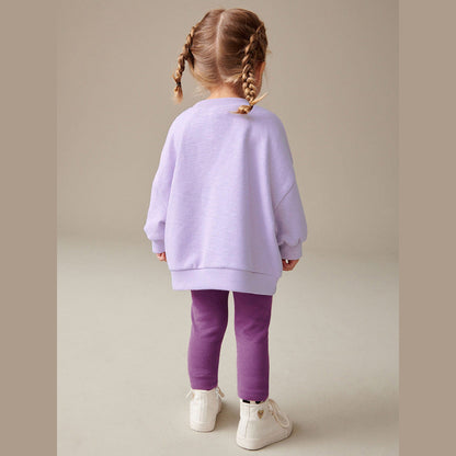 MyKids-USA® Girls Cartoon Turnip Brothers Pattern Long Sleeves Crew Neck Top Sweatshirt and Pants Clothing Set