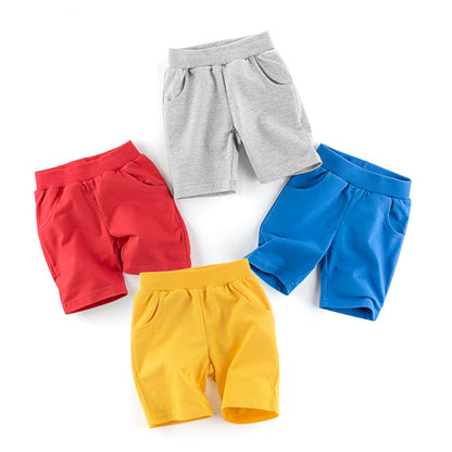 MyKids-USA® Boys Solid Casual Short Pants In Summer