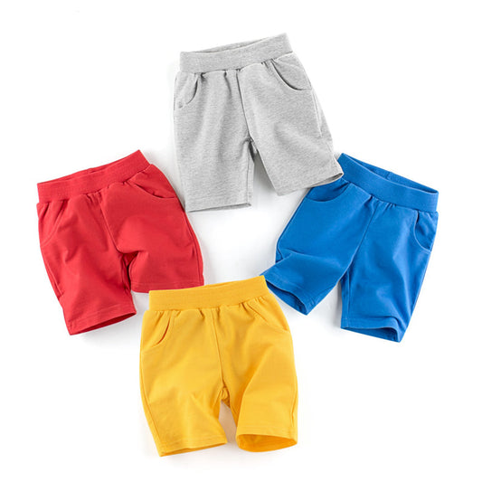 MyKids-USA® Boys Solid Casual Short Pants In