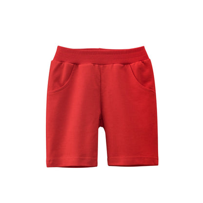 MyKids-USA® Boys Solid Casual Short Pants In Summer