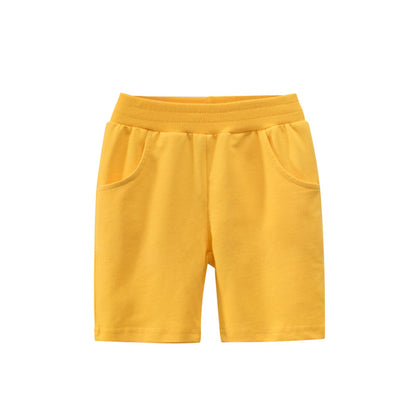 MyKids-USA® Boys Solid Casual Short Pants In Summer