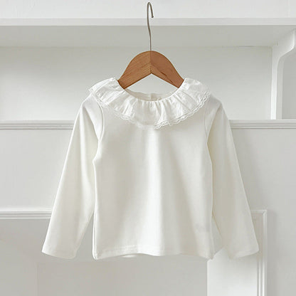 MyKids-USA® Baby Kids Girls Soft Comfortable Simple Long Sleeves Top Base Shirt with Collar