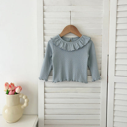 MyKids-USA® Baby Kids Girls Soft Comfortable Simple Long Sleeves Top Base Shirt with Collar