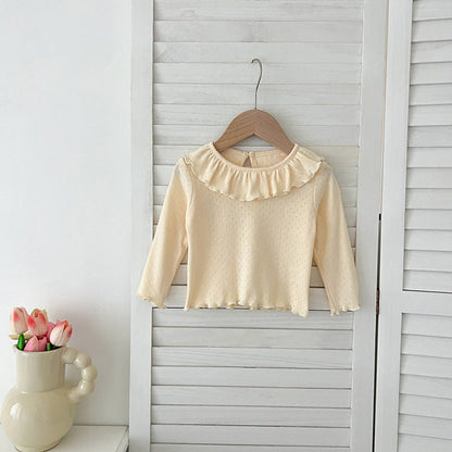 MyKids-USA® Baby Kids Girls Soft Comfortable Simple Long Sleeves Top Base Shirt with Collar
